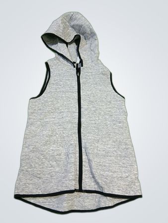 Lululemon Gray Sleeveless Hooded Zip Vest