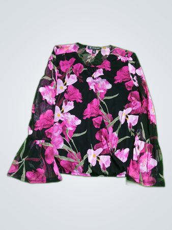 I.N.C International Concepts Printed Sheer Blouse