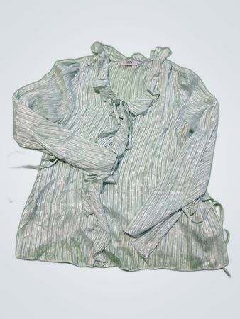 Suzy Striped Ruffle Blouse