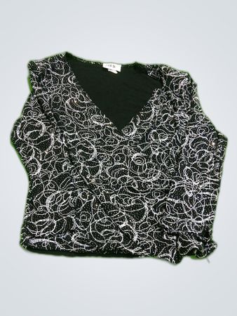 JBS Black and White Floral Top