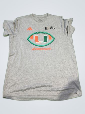 Adidas University of Miami Hurricanes Printed T-Shirt