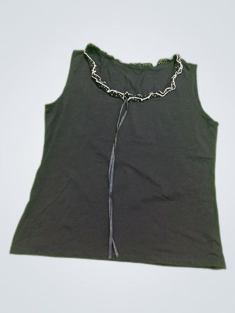 Black Lace Trim Camisole Top