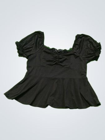 Black Peplum Top