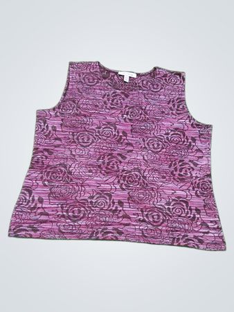 J.M. Collection Floral Print Tank Top