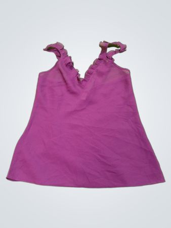 Purple Ruffled Halter Top