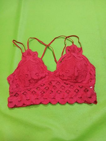 Anemone Red Lace Bralette