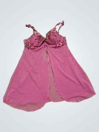 Pink Sheer Babydoll Nightgown