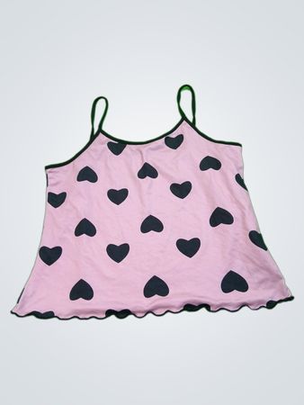 Pink Heart Pattern Camisole