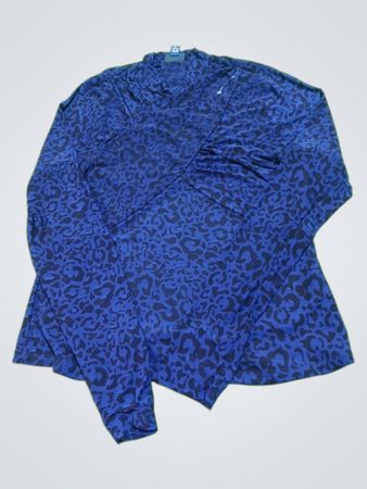 Scoop Blue Leopard Blouse