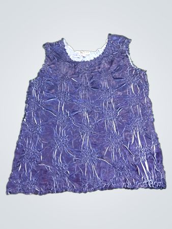 Moffi International Women's XL Blue Sleeveless Top