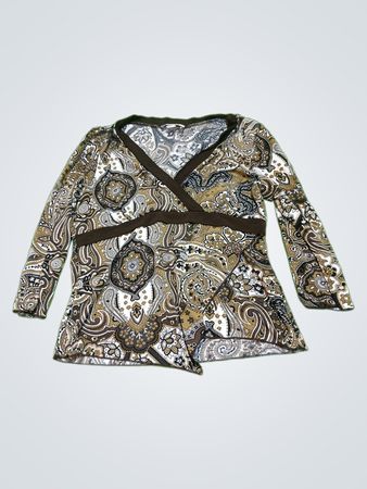 Long-sleeved Top with Paisley Pattern