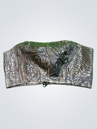 Unbranded Metallic Snakeskin Bustier Top