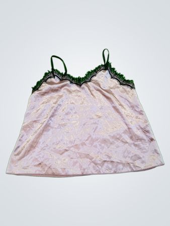 Satin Lace Trim Cami Top