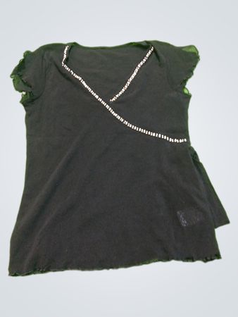 Black Short-Sleeve Top
