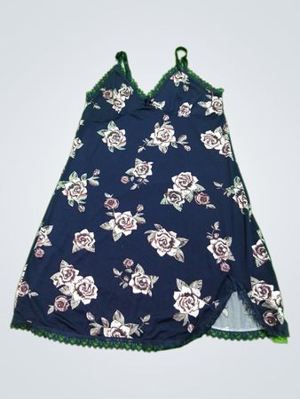 H&M Floral Print Lace Trim Slip Dress