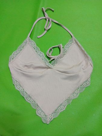 Prince Polly Lace Trim Halter Top