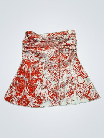 IKB Collections Red and White Floral Top