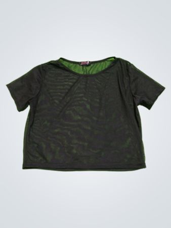 Avid Love Black Mesh Top