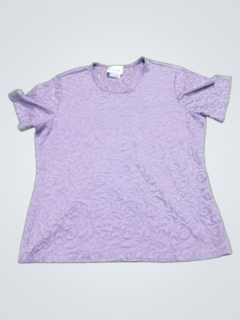 Purple Lace Short Sleeve Top
