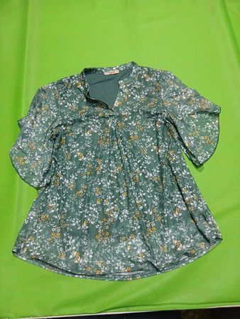 Timeson Floral Green Blouse