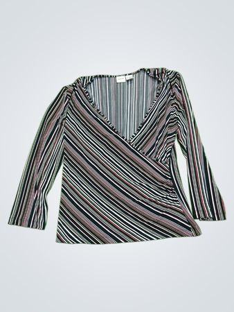 Merona Striped Long Sleeve Top