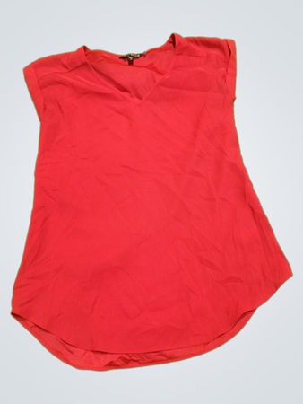 Express Red Sleeveless V-Neck Top