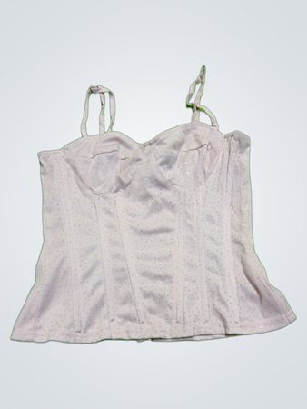 Pretty Little Thing Shimmery Satin Corset Top