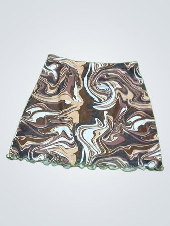 Brown Marbled Fabric Square