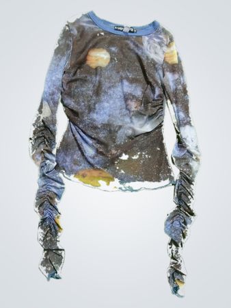 Urban Outfitters Galaxy Print Long Sleeve Top