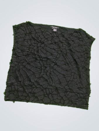 ETCETERA Black Textured Fabric Square