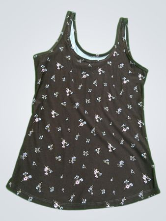 Black Floral Tank Top