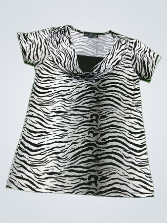 Isabella Rodriguez Zebra Print Cowl Neck Top