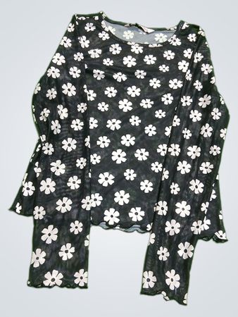 Black Floral Top