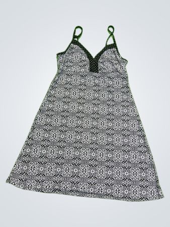 Unbranded Black and White Floral Spaghetti Strap Mini Dress