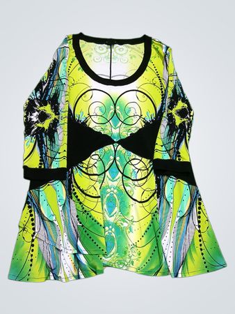 eva varro Green Printed Top