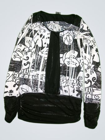 Daytrip Abstract Print Long-Sleeve Blouse
