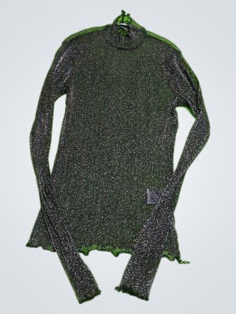Urban Outfitters Black Mesh Turtleneck Top