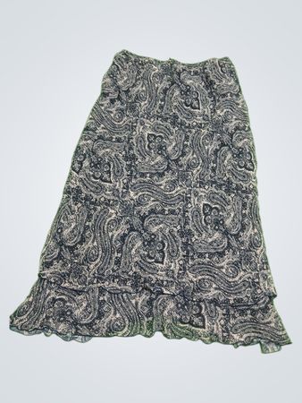 Black and White Paisley Skirt