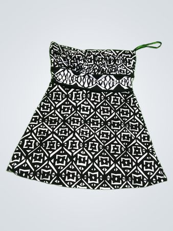 Black and White Geometric Skirt