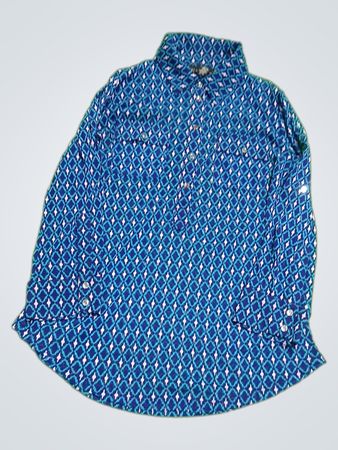 INC International Concepts Blue Patterned Shirt