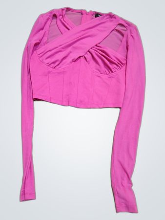 Forever 21 Pink Long-Sleeve Top