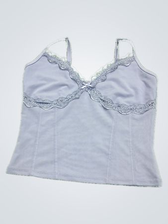Garage Light Blue Lace Cami Top