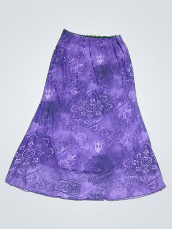 Purple Floral Skirt