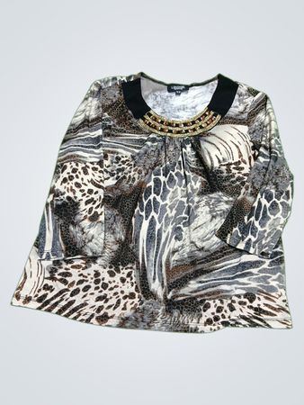 Lindor Petite Animal Print Blouse
