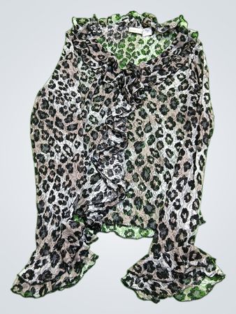 Newport News Leopard Print Blouse