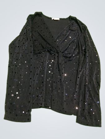 notations Black Sequined Top