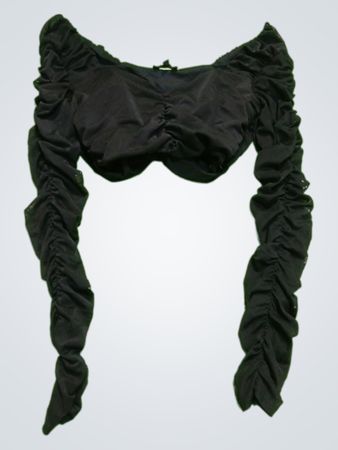 Shinestar Black Ruffled Top