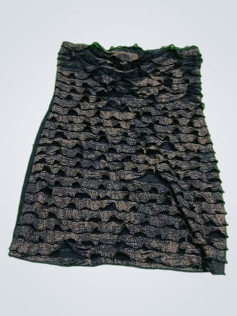 rue21 Black Ruffled Bandeau Top