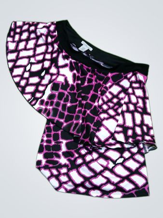 charlotte russo purple black and white top