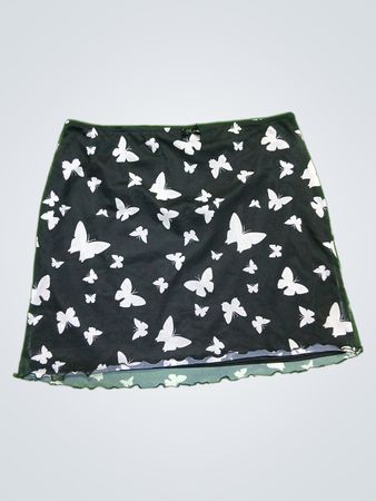 Wildfox Butterfly Print Mini Skirt
